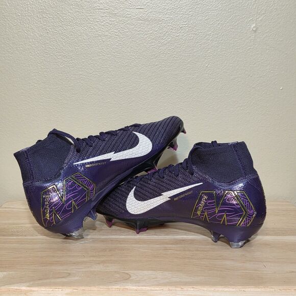 Nike Zoom Mercurial Superfly 10 Elite FG Kylian Mbappe Purple FQ8692-500 Size 5 - Picture 4 of 7
